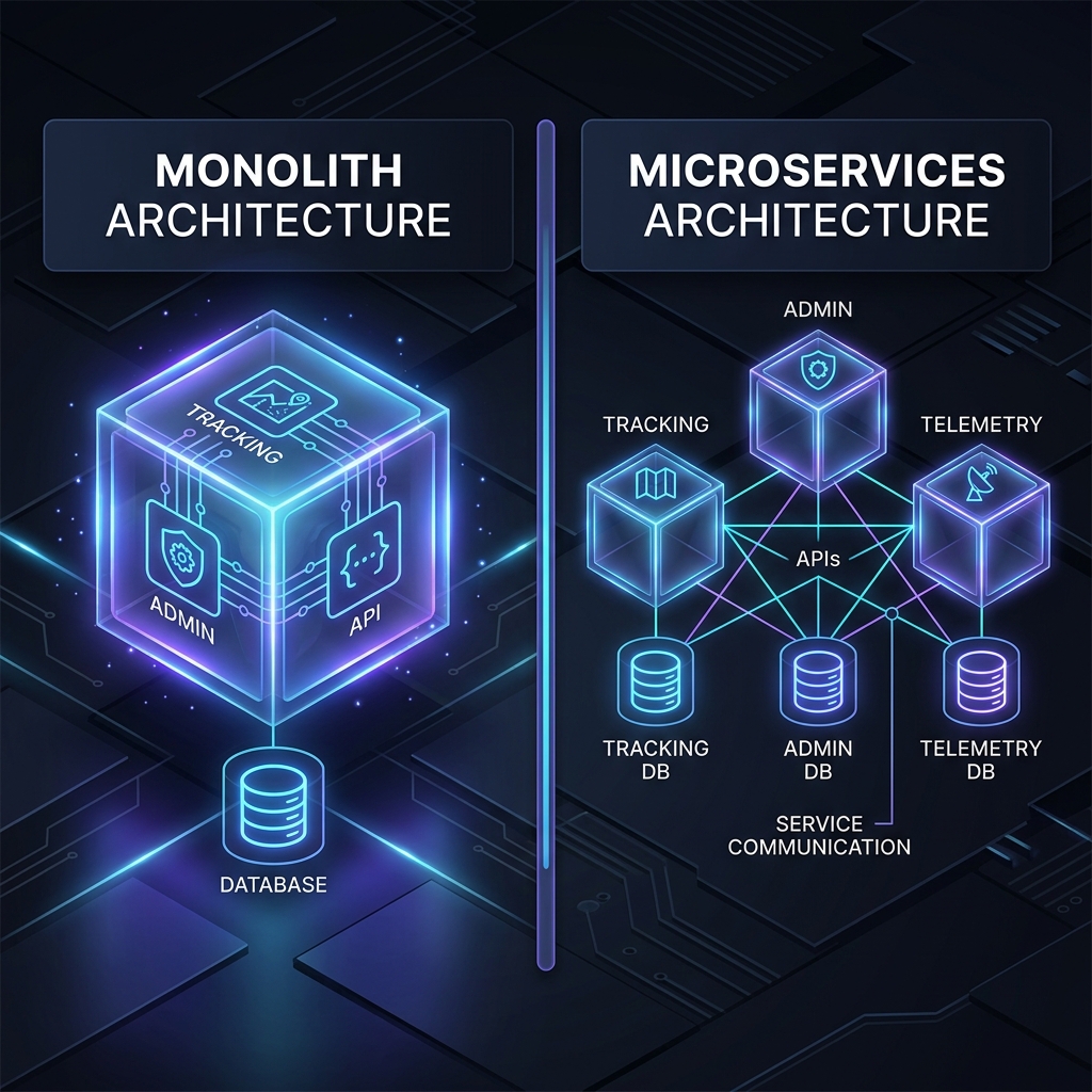 Monolith vs Microservices Illustration